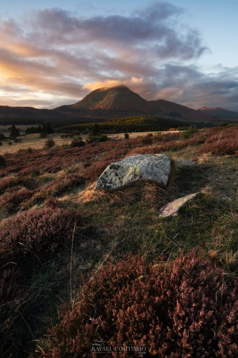 automne Puy de Dôme coucher de soleil