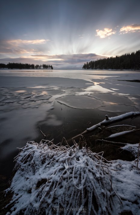 lac de Servières gelé Auvergne