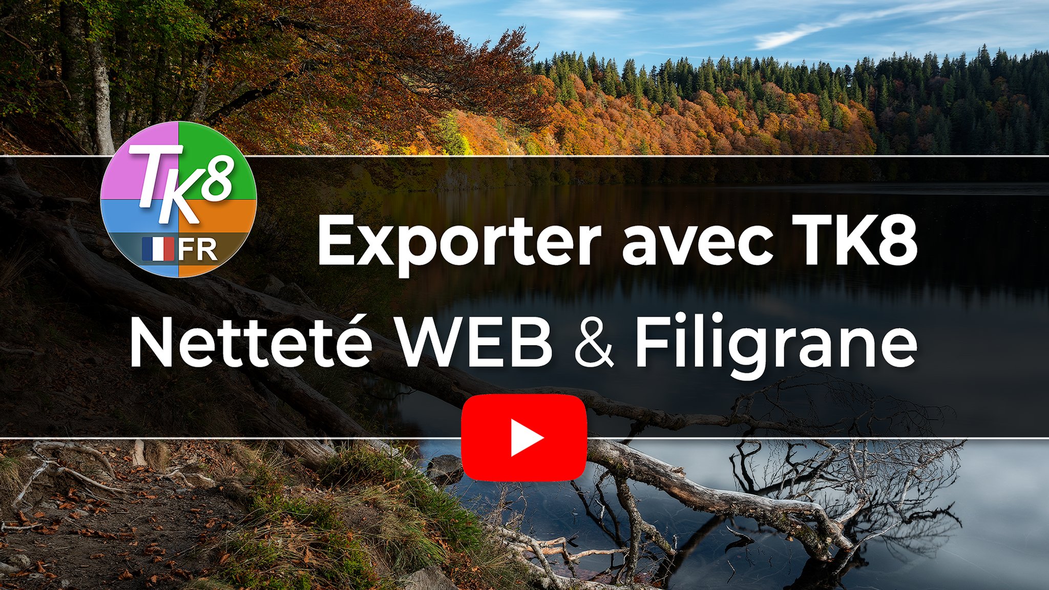 exporter avec TK8 Photoshop Netteté WEB Filigrane TK panel