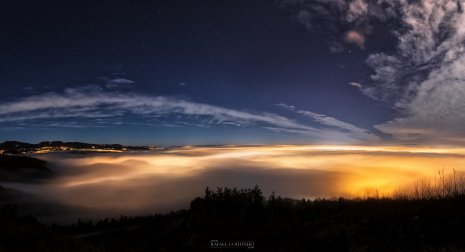 mer de nuages Clermont-Ferrand nuit Auvergne