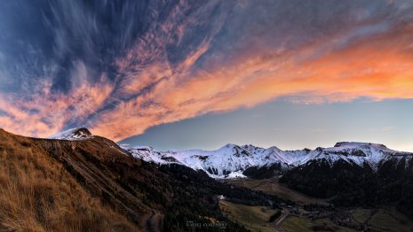 Coucher de soleil vallée du Mont-Dore