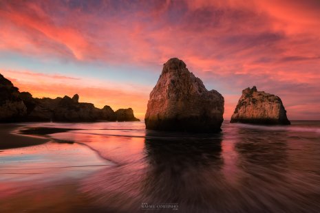 lever de soleil plage Algarve Portugal