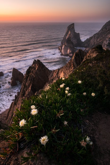coucher de soleil plage Sintra Portugal