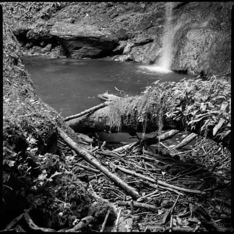 photo argentique noir et blanc cascade