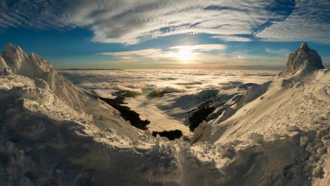 Vallée de la fontaine salée Mont-Dore mer de nuages