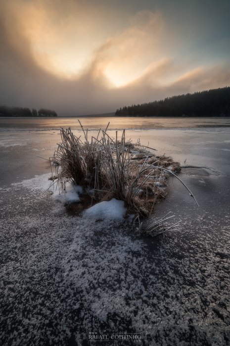 lac de Servières gelé Auvergne