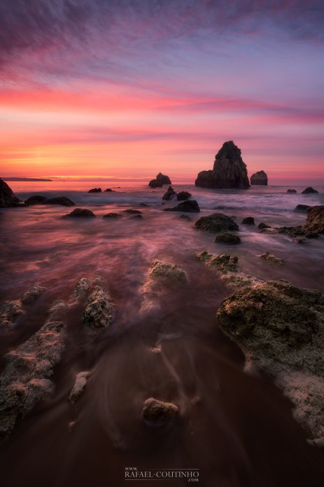 lever de soleil plage Algarve Portugal