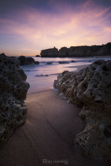coucher de soleil plage Albufeira Portugal Algarve
